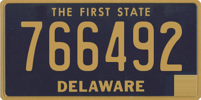 DE license plate 766492