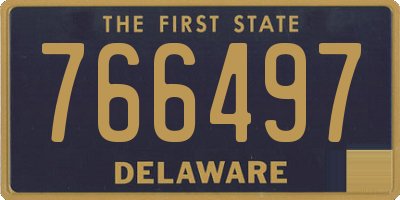 DE license plate 766497