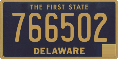 DE license plate 766502