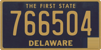 DE license plate 766504
