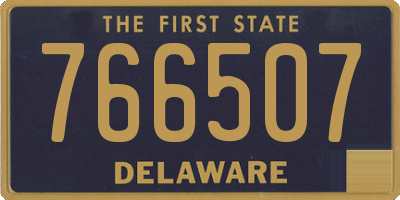 DE license plate 766507