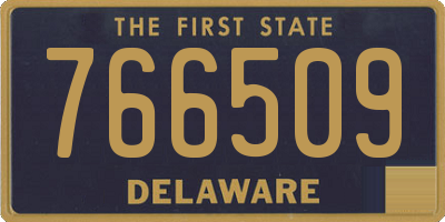 DE license plate 766509