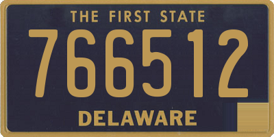 DE license plate 766512