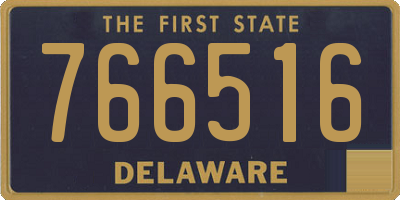 DE license plate 766516