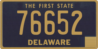DE license plate 76652