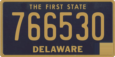 DE license plate 766530