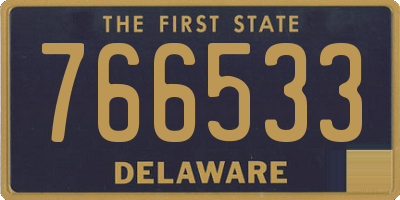 DE license plate 766533