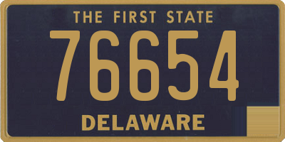 DE license plate 76654