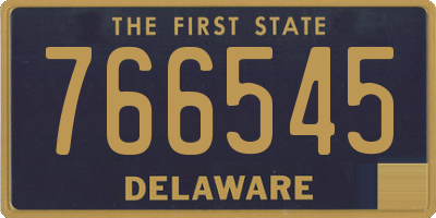 DE license plate 766545