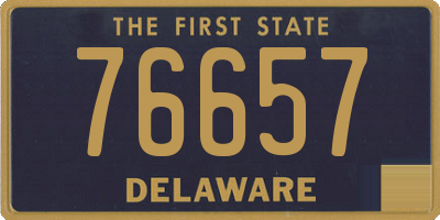 DE license plate 76657