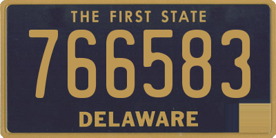 DE license plate 766583
