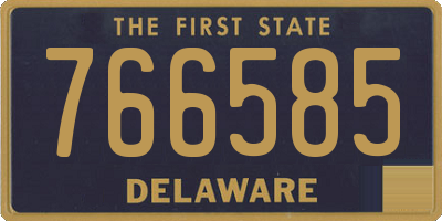 DE license plate 766585