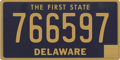 DE license plate 766597