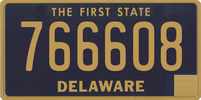 DE license plate 766608