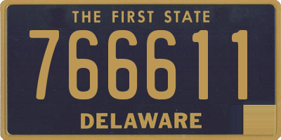 DE license plate 766611