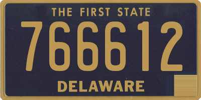 DE license plate 766612