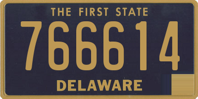 DE license plate 766614