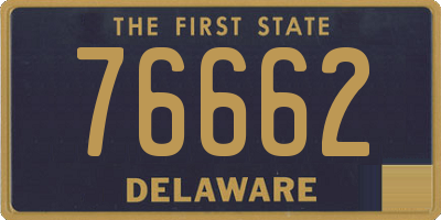 DE license plate 76662