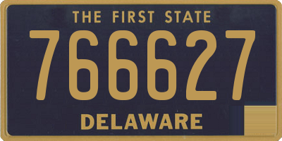 DE license plate 766627