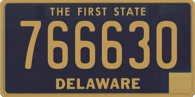 DE license plate 766630