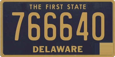 DE license plate 766640