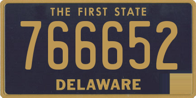 DE license plate 766652