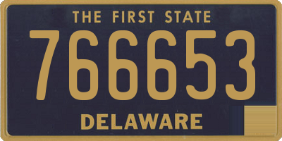 DE license plate 766653