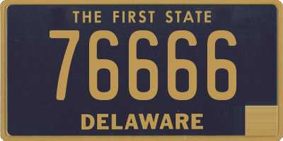 DE license plate 76666