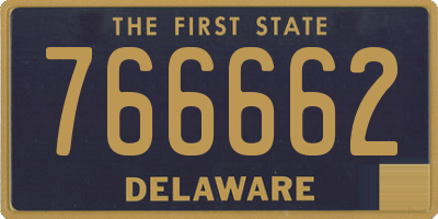 DE license plate 766662
