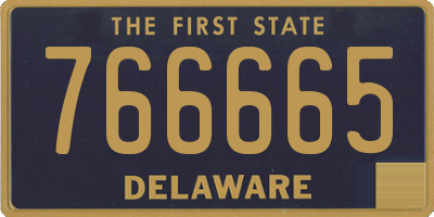 DE license plate 766665