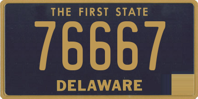 DE license plate 76667