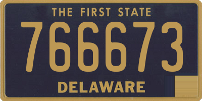 DE license plate 766673