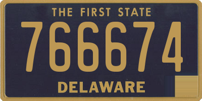 DE license plate 766674