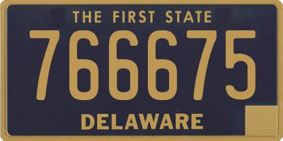 DE license plate 766675
