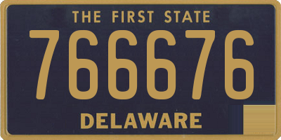 DE license plate 766676
