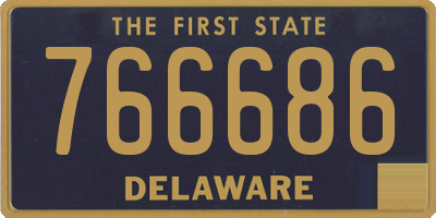DE license plate 766686