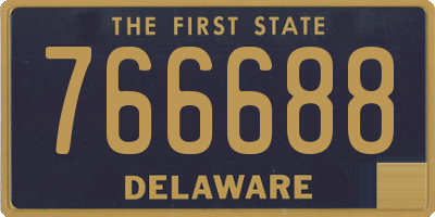 DE license plate 766688