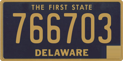 DE license plate 766703