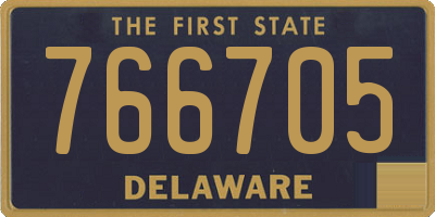 DE license plate 766705