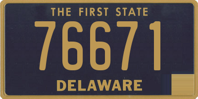 DE license plate 76671