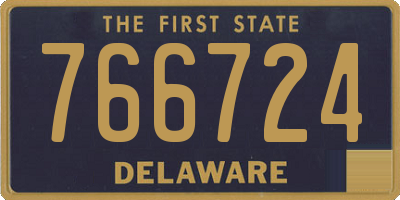 DE license plate 766724