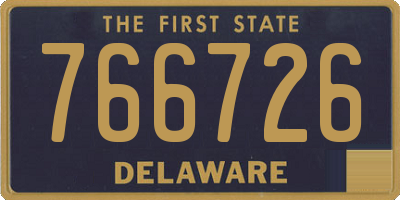 DE license plate 766726