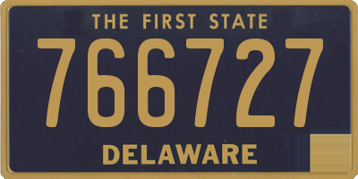 DE license plate 766727