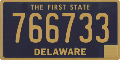 DE license plate 766733