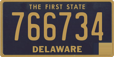 DE license plate 766734