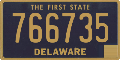 DE license plate 766735