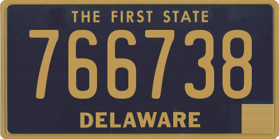 DE license plate 766738