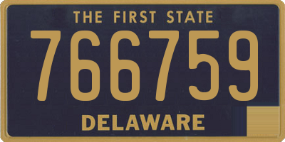 DE license plate 766759