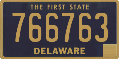 DE license plate 766763