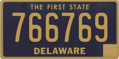 DE license plate 766769